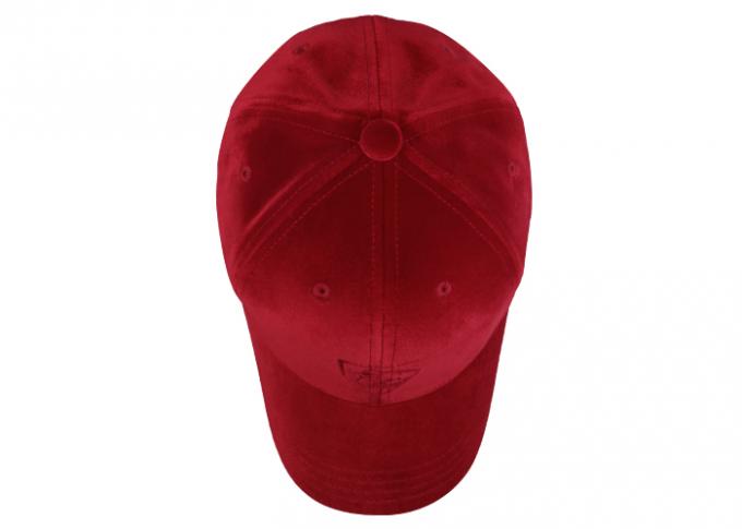 Le parasol de chapeau de papa de rouge violacé a courbé le logo de broderie de pleuche