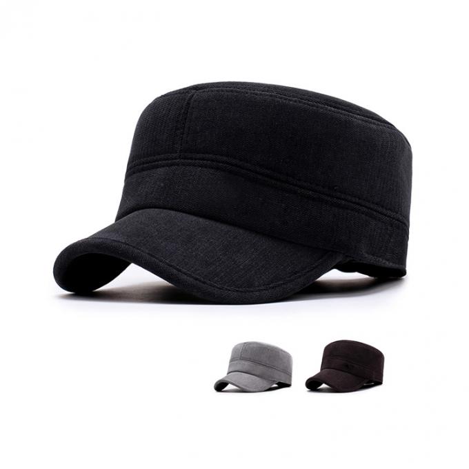 Le chapeau plat d'hiver de chapeau de Casquette gardent le chapeau d'hiver de vieil homme des hommes âgés par milieu chaud