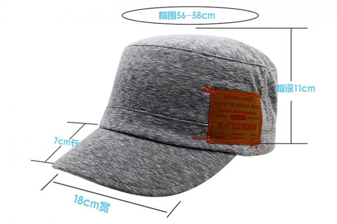 Chapeau militaire adapté aux besoins du client d'Amry de dirigeant de surface plane de chapeau de cadet de chapeaux de LOGO