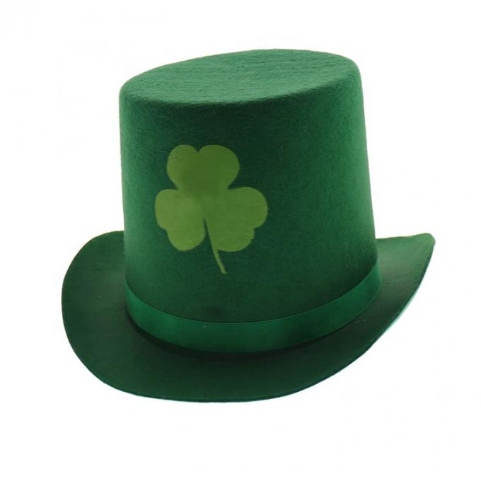 Chapeau supérieur de vert d'oxalide petite oseille du jour de festival de rue de St Patrick irlandais en gros de chapeau