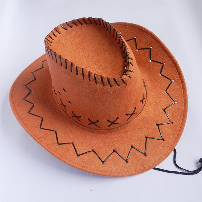 chapeau de cowboy promotionnel d'enfant en gros et de suède bon marché adulte de chapeau de cowboy