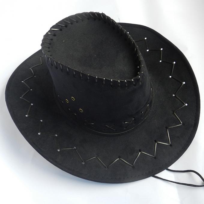 chapeau de cowboy promotionnel d'enfant en gros et de suède bon marché adulte de chapeau de cowboy