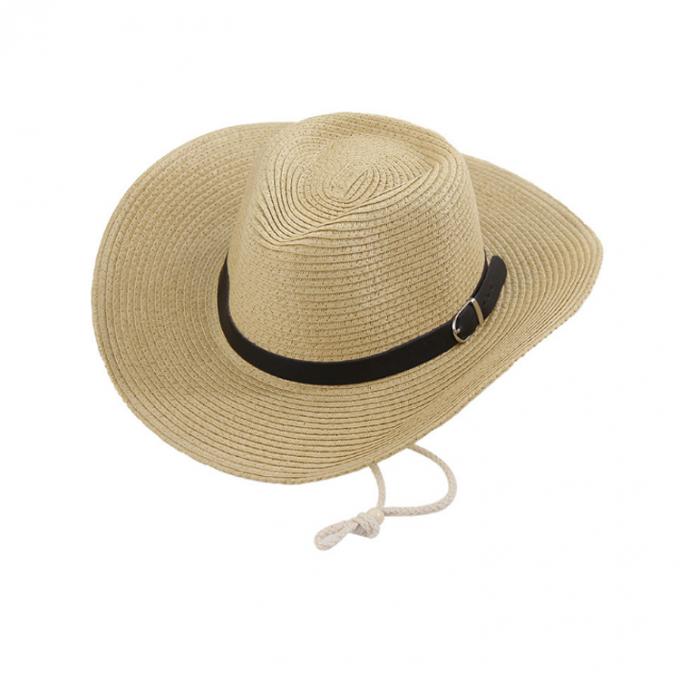 Chapeau 2019 de cowboy d'été de chapeau de paille de cowboy avec les chapeaux brodés de logo