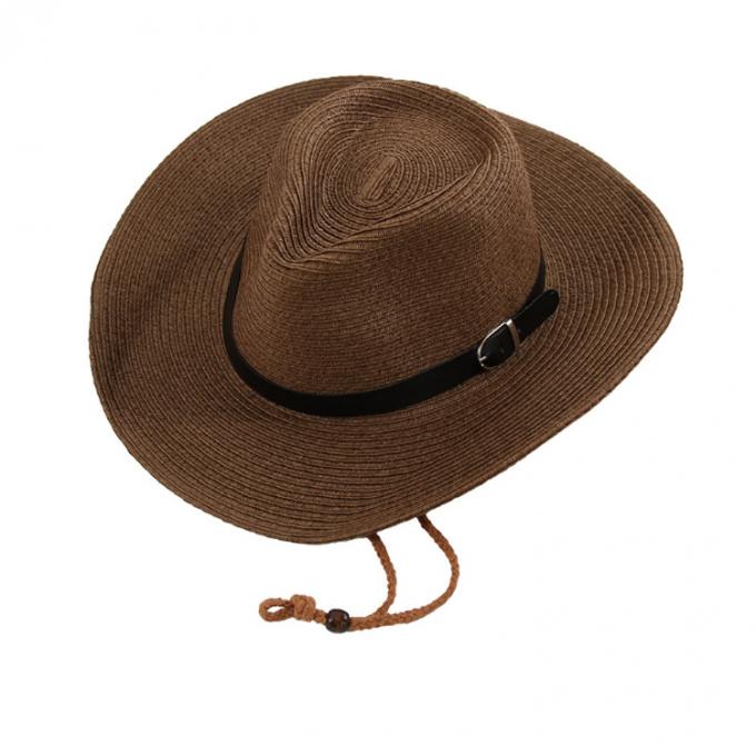 Chapeau 2019 de cowboy d'été de chapeau de paille de cowboy avec les chapeaux brodés de logo