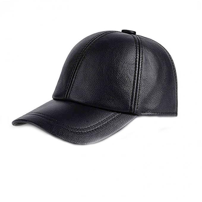 Le panneau de haute qualité fait sur commande de la courbe 6 de casquette de baseball en cuir a adapté le chapeau