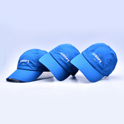 Chapeaux en nylon de golf de polyester de Snapback de sangle en métal de coton en nylon réglable bleu de boucle pour des activités en plein air