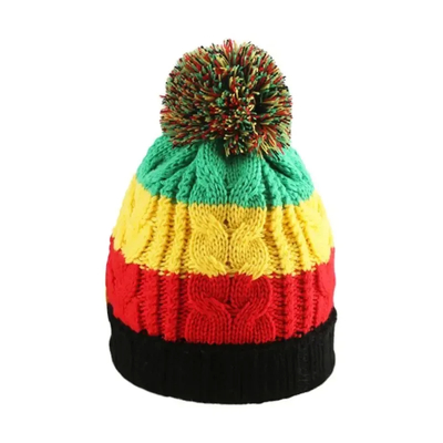 Pour adultes, chapeaux à bonnet tricotés en acrylique/polyester 1 pièce/un sac poly