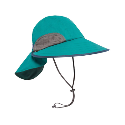Chapeau extérieur de Boonie de grand bord large vert pour l'activité d'été de dames