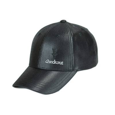 Chapeaux matériels en cuir noirs confortables de papa de sports avec la boucle en métal