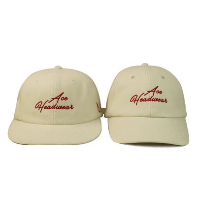 Façonnez les casquettes de baseball brodées par laine 100% d'hiver/6 chapeaux de Snapback de panneau