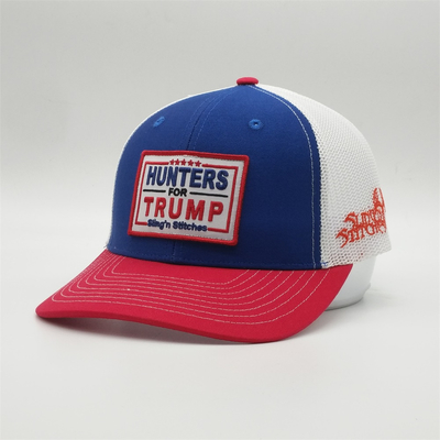 6 chasseurs Mesh Trump Hat Single Buckle de profil bas de panneau
