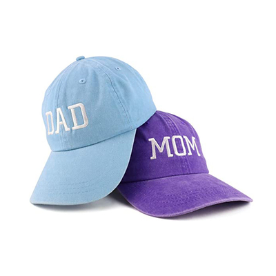 Style de caractère bleu de casquette de baseball de papa de MAMAN de bord de courbe