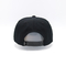 Chapeau 100% construit par noir en caoutchouc plat de correction de chapeaux de Snapback de pare-soleil de coton