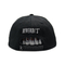chapeau pur arrière de Snapback de coton de boucle réglable plate noire de chapeau de classique de 55cm