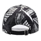 Chapeaux 100% de base-ball faits sur commande d'impression de sublimation de casquette de baseball noire de polyester pleins
