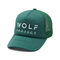 Logo incurvé de Mesh Hat With Embroidered Letter de mousse de panneau du chapeau 5 de camionneur de vert de bord