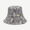 Chapeau en cuir 58cm gris unisexe de seau d'unité centrale avec le logo en métal d'or