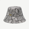 Chapeau en cuir 58cm gris unisexe de seau d'unité centrale avec le logo en métal d'or