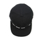 Chapeau plat noir de Snapback de pare-soleil de longévité élevée avec le logo brodé