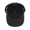 Chapeau plat noir de Snapback de pare-soleil de longévité élevée avec le logo brodé