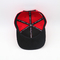 Chapeau rouge de Snapback de coton de pare-soleil plat avec le logo brodé