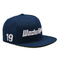 Logos adaptés aux besoins du client acrylique 3D de chapeau plat de panneau de bleu marine les six ont brodé le chapeau de Snapback