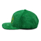 Tissu personnalisable de velours côtelé de couleur de 6 panneaux de Snapback de vert unisexe de chapeau