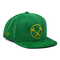 Tissu personnalisable de velours côtelé de couleur de 6 panneaux de Snapback de vert unisexe de chapeau