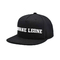 Logo Unisex Black Flat Hats adapté aux besoins du client avec la couronne structurée réglable