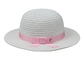 L'été a tricoté le pare-soleil plat de chapeau de seau de pêcheur pour le parasol de femmes