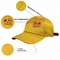 Le chapeau incurvé par panneau jaune/coutume des filles 6 a brodé le modèle simple de casquettes de baseball