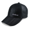 Matériel noir unisexe de cuir de conception de mode de panneau des chapeaux 6 de papa de sports