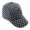La casquette de baseball/jeunesse incurvées de bord a équipé des chapeaux de base-ball du point blanc noir simple imprimé