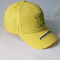 Les sports jaune citron de bande dessinée de la broderie 3D/du chapeau base-ball d'applique couvrent le chapeau unisexe