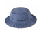 Chapeaux de seau de Boonie de lien de dames des hommes bleus de colorant, chapeau lavé de pêche de denim