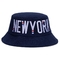 Tissu 100% de polyester de chapeau de seau de pêcheur de style de New York de broderie
