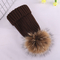 Caractéristique écologique à séchage rapide de style de peluche de chapeaux de calotte de Knit de dessus de laine d'adultes
