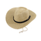 Chapeau de paille tricoté à la mode de cowboy d'été avec le logo brodé