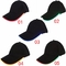 Coton pur six casquettes de baseball de panneau avec les lumières menées établies dans le pare-soleil plat ou incurvé