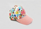 Les filles dentellent les casquettes de baseball brodées avec l'impression de fleurs et la broderie 3D