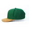 Casquettes de baseball de Snapback de coton de chapeau réglable pré imprimé de Snapback/couleur verte