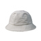 Logo pur se pliant de broderie de chapeau de seau de blanc de couleur de chapeau de pêche adapté par coutume