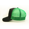 Chapeaux faits sur commande de camionneur d'OEM, chapeaux réglables de camionneur de polyester du vert 100 de boucle de plastique