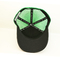 Chapeaux faits sur commande de camionneur d'OEM, chapeaux réglables de camionneur de polyester du vert 100 de boucle de plastique