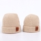 Les chapeaux en cuir de calotte de Knit de correction conçoivent les chapeaux en fonction du client chauds de calotte de jaune de chapeau de chapeau
