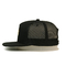 Bande plate de couture de sergé de coton de noir de Bill de Snapback de camionneur de chapeau de chapeau réglable de maille