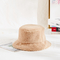 Dames velues chaudes de Bucket Hat For de pêcheur de peluche de couleur de plaine