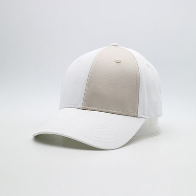 Le bord incurvé 6 par oeillets a brodé le chapeau fait sur commande blanc de sport de casquettes de baseball