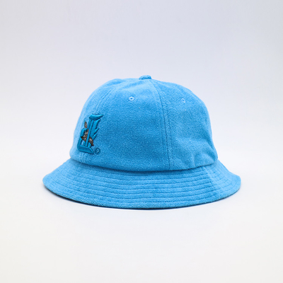 Chapeau unisexe bleu de coton de femmes d'hommes de Bucket Hat de pêcheur