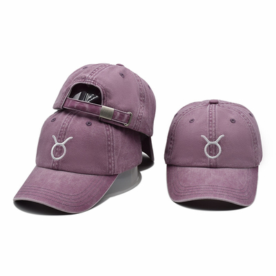 Cru Gorras de coton d'Untructured de boucle en métal de 6 de panneau de sports chapeaux de papa